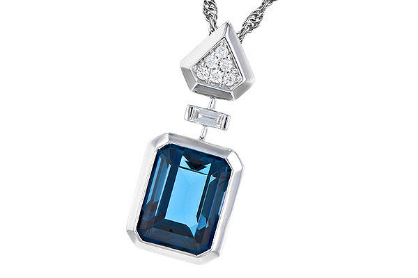 H327-90577: NECK 2.60 LONDON BLUE TOPAZ 2.68 TGW