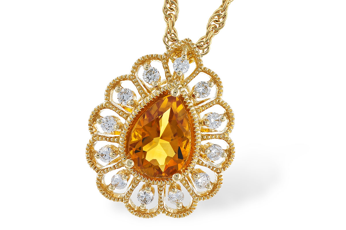 H328-76077: NECKLACE .62 CITRINE .75 TGW (7x5MM CIT)