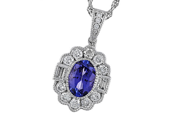 H329-65150: NECKLACE .80 TANZANITE 1.15 TGW (7x5MM OV)