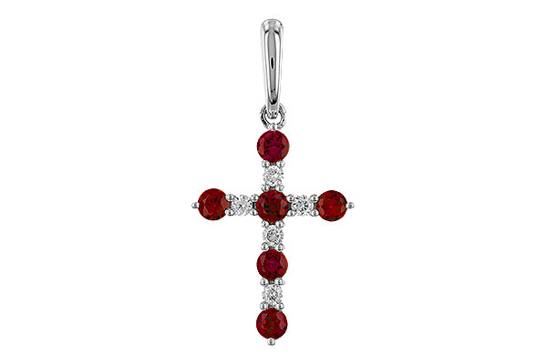 H329-66059: PENDANT .34 TW RUBY .42 TGW