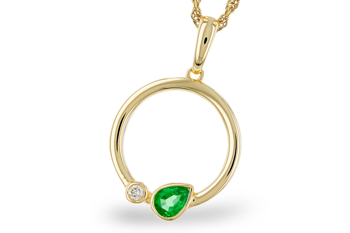 H329-66068: NECKLACE .20 EMERALD .22 TGW