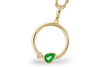 H329-66068: NECKLACE .20 EMERALD .22 TGW