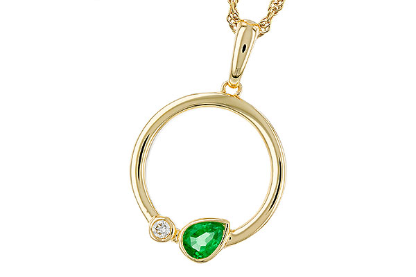H329-66068: NECKLACE .20 EMERALD .22 TGW