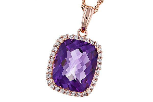 H329-66959: NECKLACE 4.57 AMETHYST 4.81 TGW (12x10MM CU)