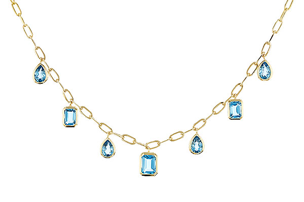 H329-66986: NECKLACE 4.10 TW BLUE TOPAZ (17")