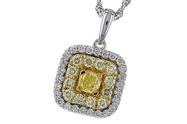 H329-67868: NECK .23 FANCY YELLOW DIAMONDS .65 TW