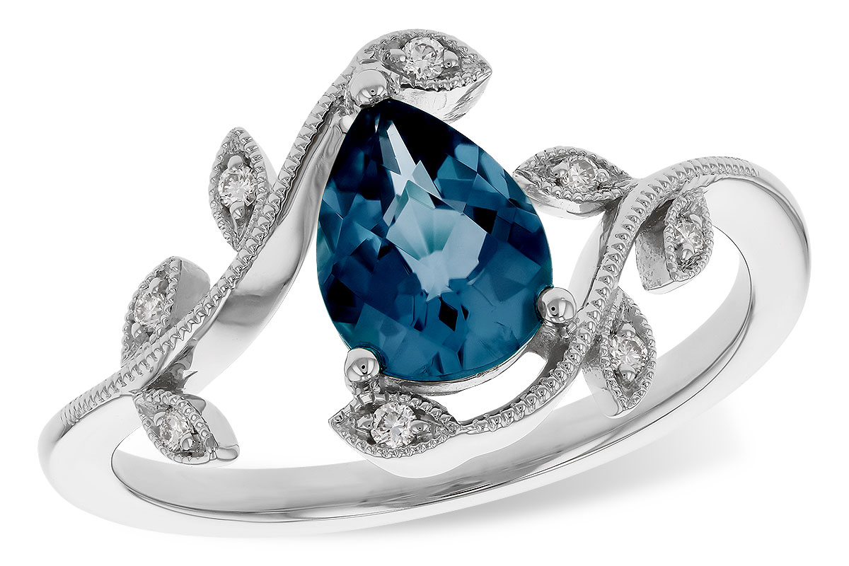 H329-67877: LDS RG 1.20 LONDON BLUE TOPAZ 1.26 TGW (8x6MM LBT)