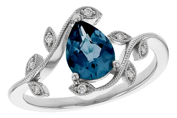 H329-67877: LDS RG 1.20 LONDON BLUE TOPAZ 1.26 TGW (8x6MM LBT)