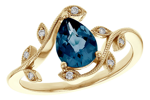 H329-67877: LDS RG 1.20 LONDON BLUE TOPAZ 1.26 TGW (8x6MM LBT)