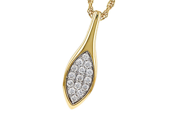 H329-70632: NECKLACE .20 TW