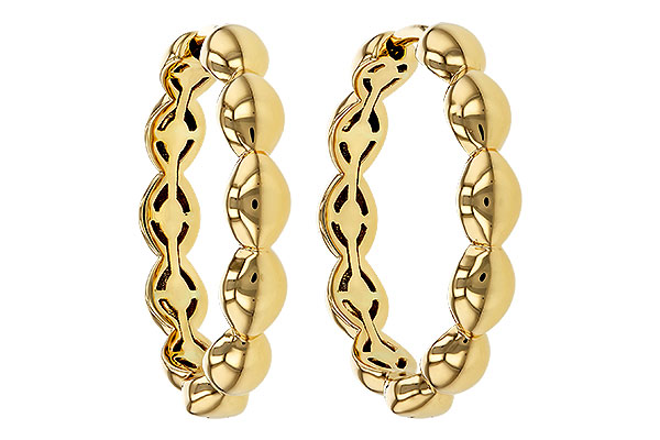 H329-71468: GOLD EARRINGS (21MM)