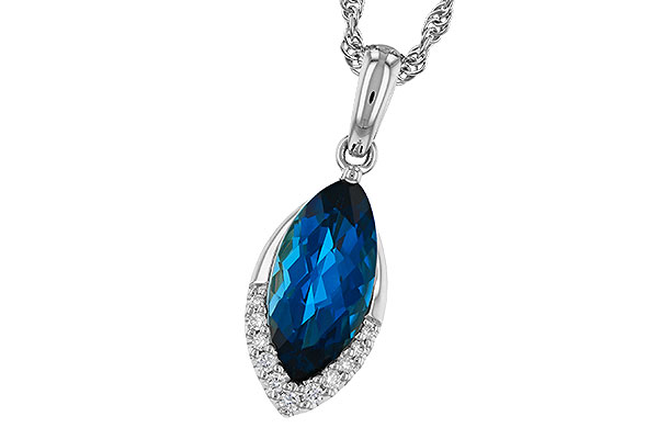 H329-71541: NECK 2.14 LONDON BLUE TOPAZ 2.20 TGW (12x6MM MQ)