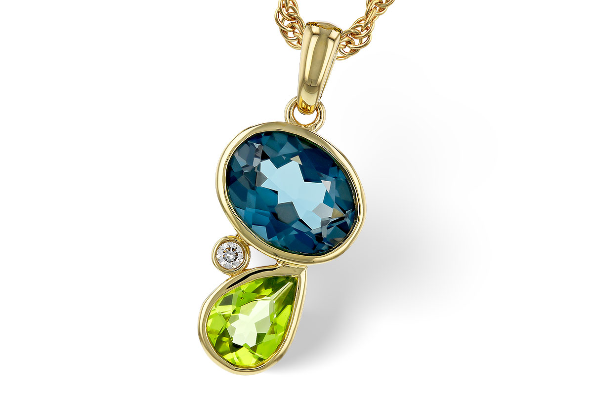 H329-72404: NECKLACE 2.43 SEMI-PREC (PER,LBT) 2.45 TGW
