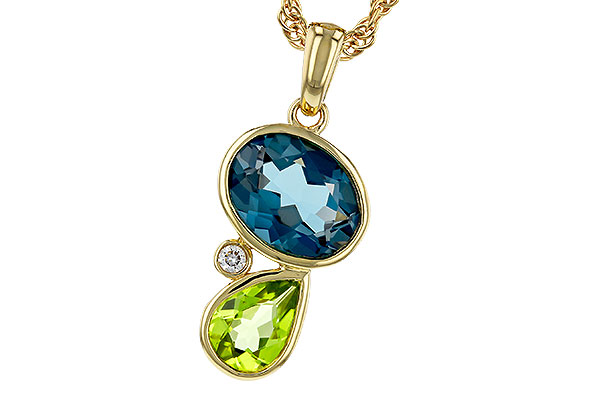 H329-72404: NECKLACE 2.43 SEMI-PREC (PER,LBT) 2.45 TGW