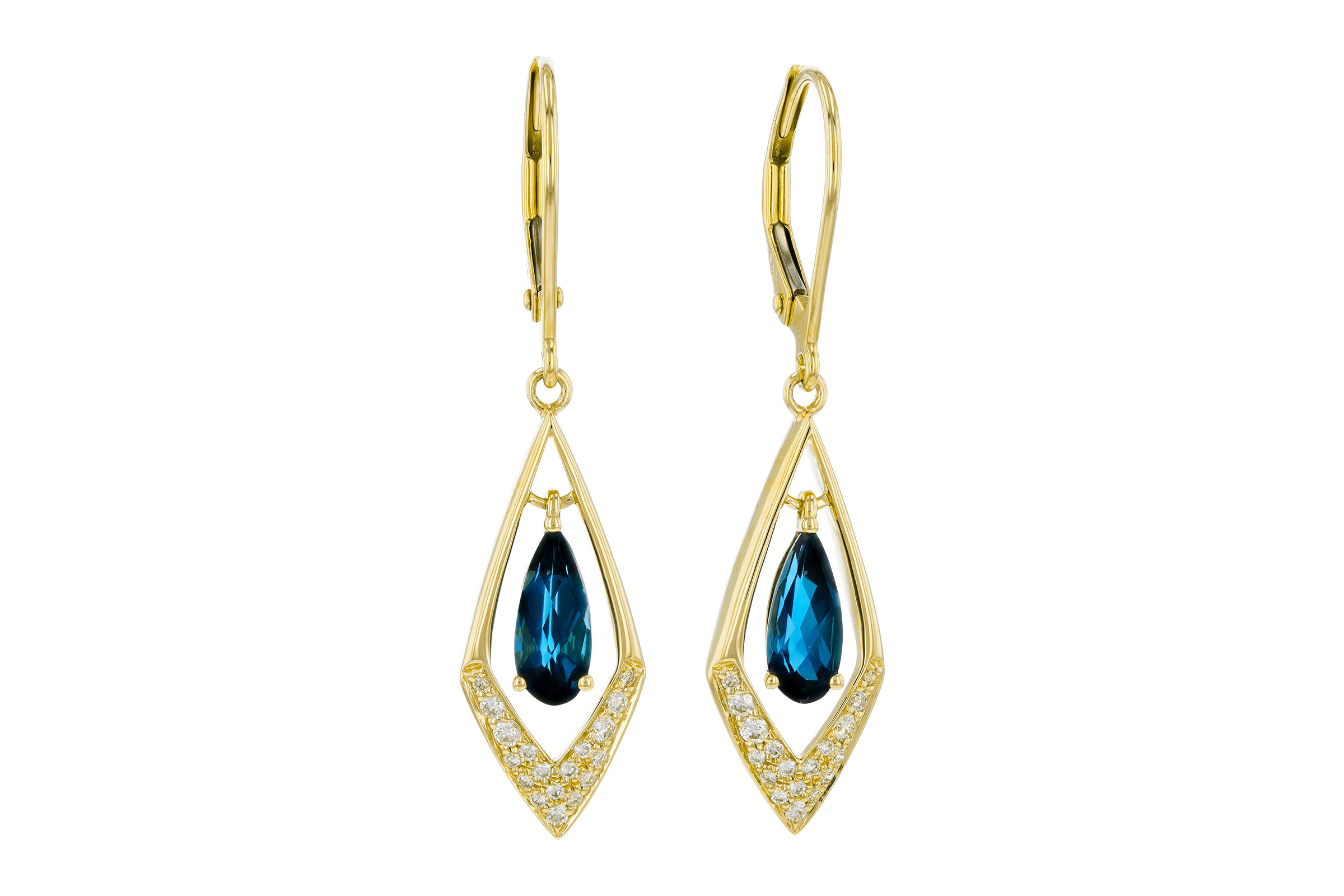 H330-56932: EARR 1.07 TW LONDON BLUE TOPAZ 1.22 TGW