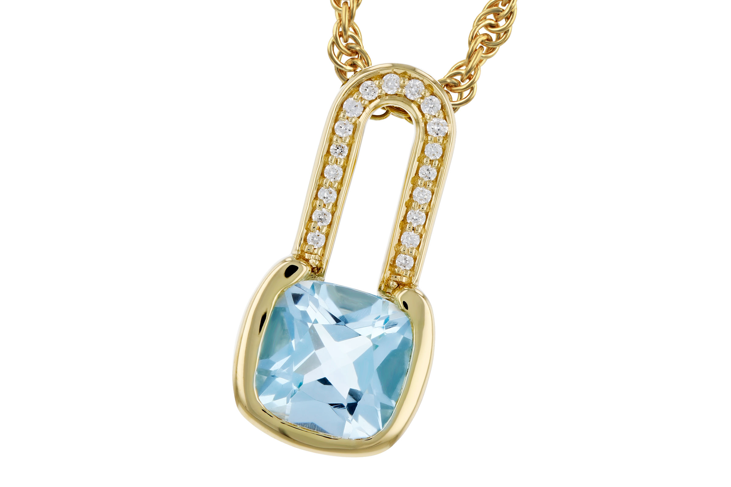 H330-57832: NECKLACE .91 SKY BLUE TOPAZ .95 TGW (6MM BT)
