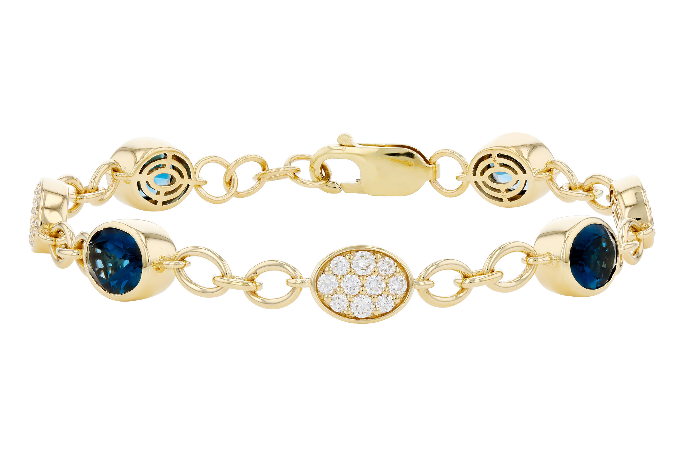 H330-57877: BRACELET 5.24 TW LONDON BLUE TOPAZ 6.00 TGW (7")