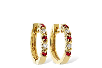 K056-03295: EARRINGS .17 RUBY .26 TGW