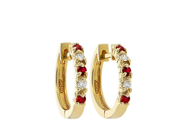 K056-03295: EARRINGS .17 RUBY .26 TGW