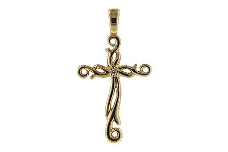 K061-49677: CROSS PENDANT .01 BR