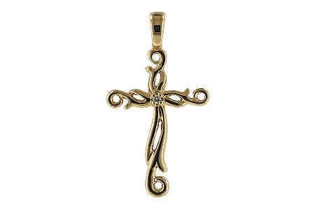 K061-49677: CROSS PENDANT .01 BR