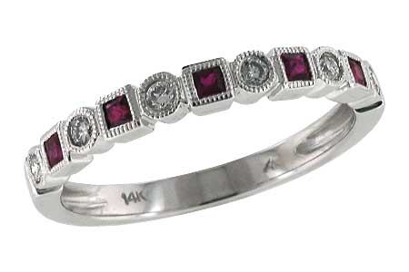 K151-52450: LDS WED RG .18 RUBY .30 TGW