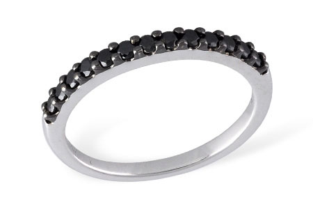 K240-57886: LDS WED RG .29 BLK DIAS TW