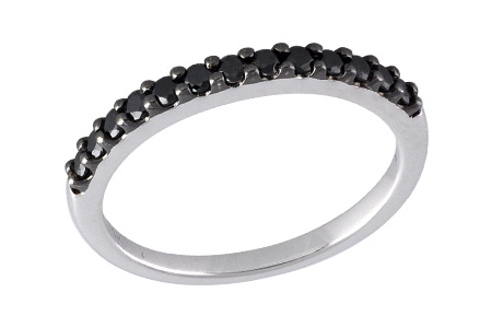 K240-57886: LDS WED RG .29 BLK DIAS TW