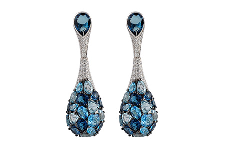 K241-50595: EARR 7.24 BLUE TOPAZ 7.73 TGW