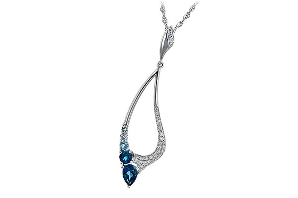 K244-25104: NECK .83 BLUE TOPAZ 1.00 TGW