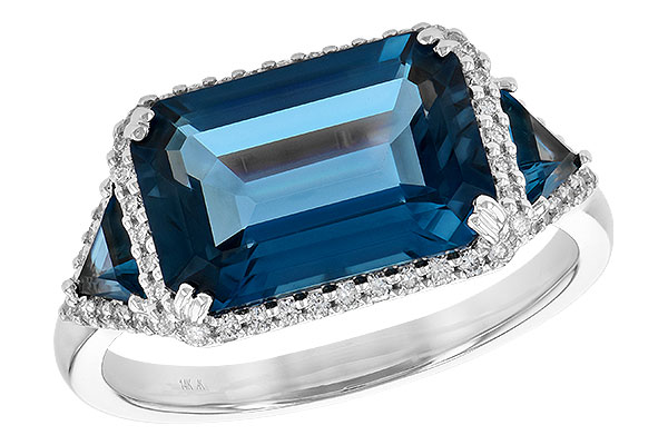 K245-11495: LDS RG 4.60 TW LONDON BLUE TOPAZ 4.82 TGW (12x8MM)