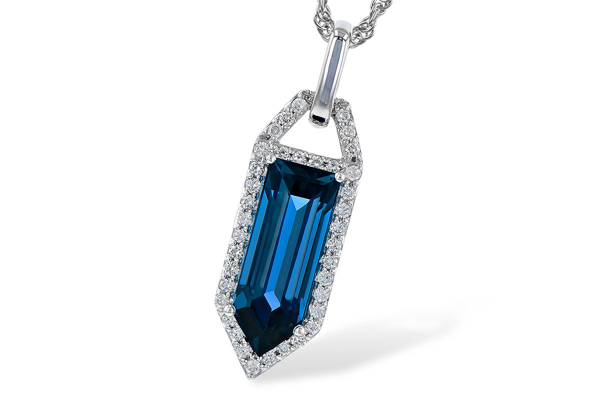 K327-84186: NECK 2.95 LONDON BLUE TOPAZ 3.12 TGW