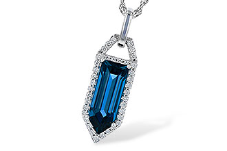 K327-84186: NECK 2.95 LONDON BLUE TOPAZ 3.12 TGW