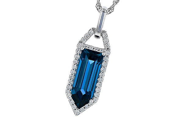 K327-84186: NECK 2.95 LONDON BLUE TOPAZ 3.12 TGW