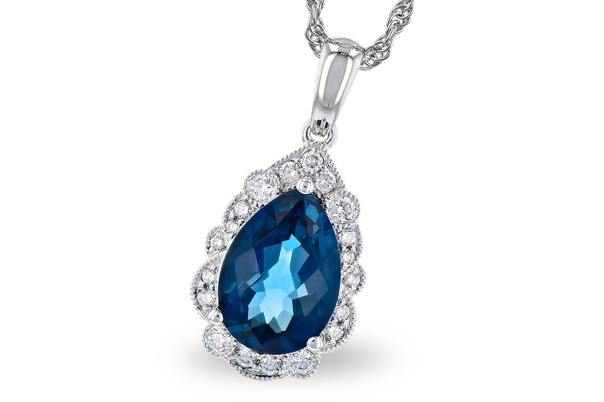 K327-88804: NECK 2.25 LONDON BLUE TOPAZ 2.40 TGW