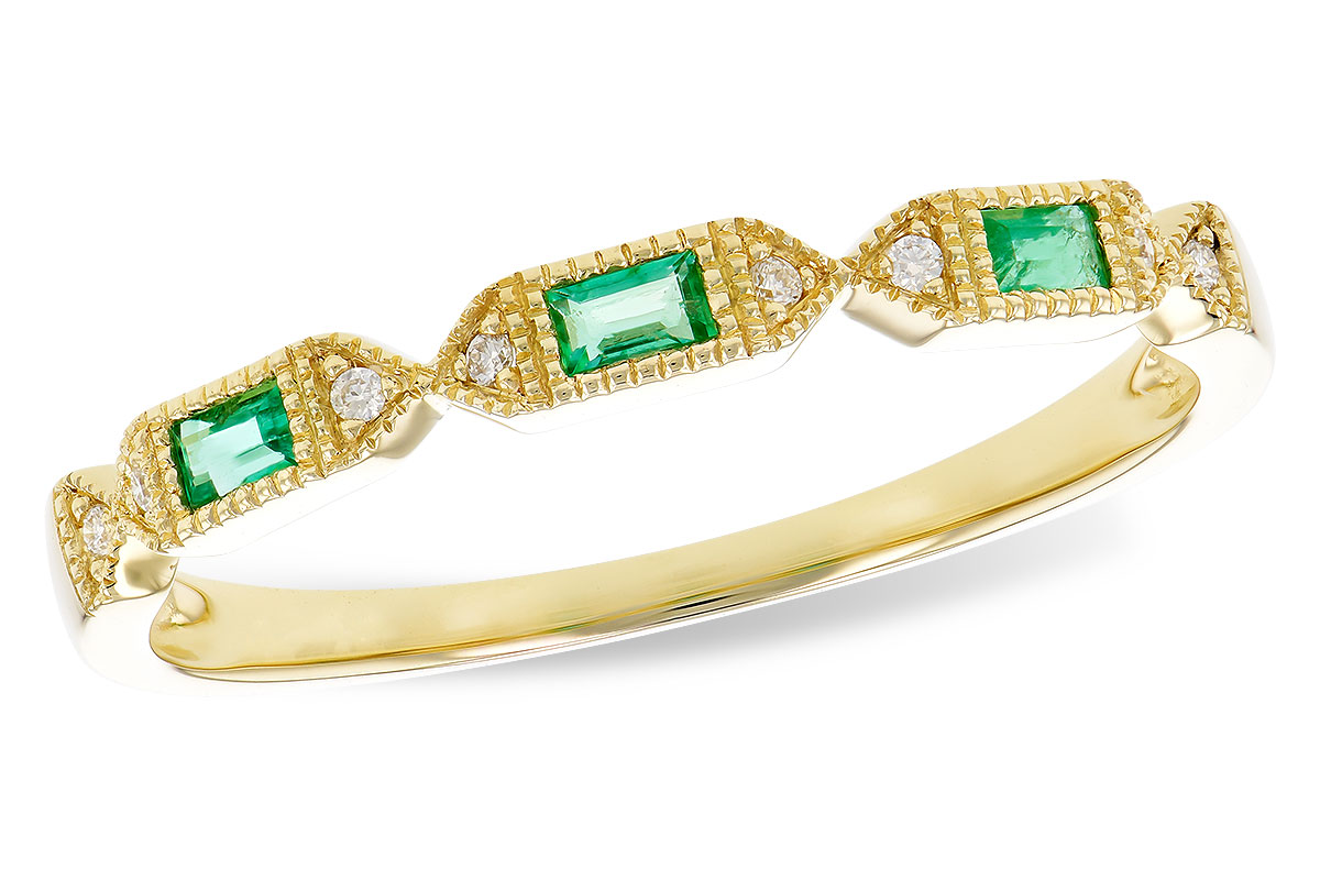K328-73295: LDS WED RG .10 EMERALD .12 TGW