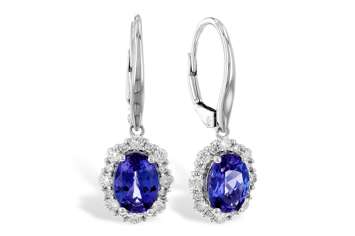 K328-77822: EARR 1.28 TW TANZANITE 1.72 TGW (7x5 OVAL)