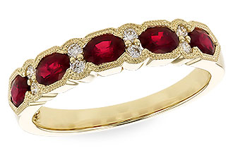 K328-78768: LDS WED RG .88 TW RUBY 1.00 TGW (4x3MM RUBY)