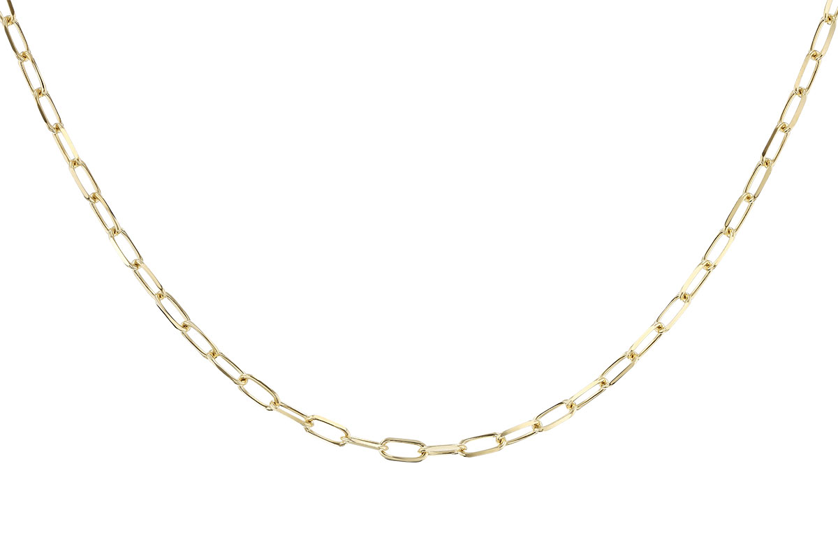 K328-78786: PAPERCLIP MD (18IN, 3.10MM, 14KT, LOBSTER CLASP)