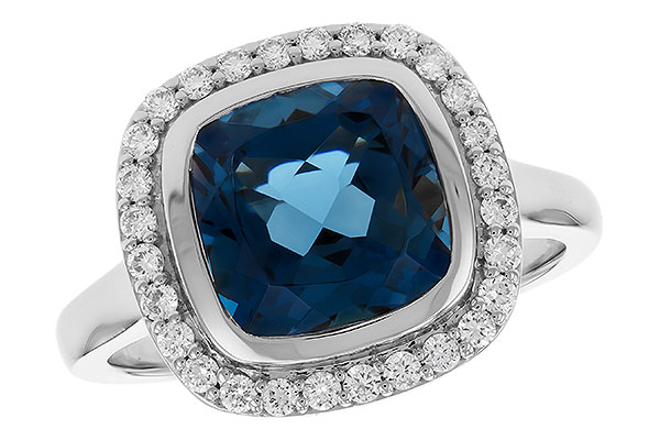 K328-79668: LDS RG 3.85 LONDON BLUE TOPAZ 4.15 TGW (9MM LBT)