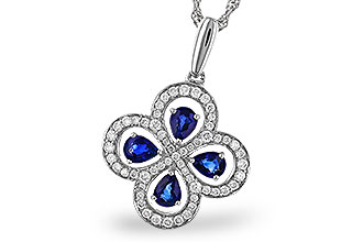 K329-66041: NECKLACE .68 SAPPHIRE TW .96 TGW