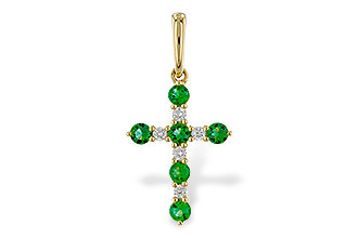 K329-66050: PENDANT .27 TW EMERALD .35 TGW