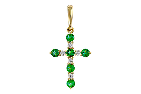 K329-66050: PENDANT .27 TW EMERALD .35 TGW