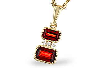 K329-66059: NECK .98 TW GARNET 1.01 TGW
