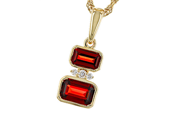 K329-66059: NECK .98 TW GARNET 1.01 TGW