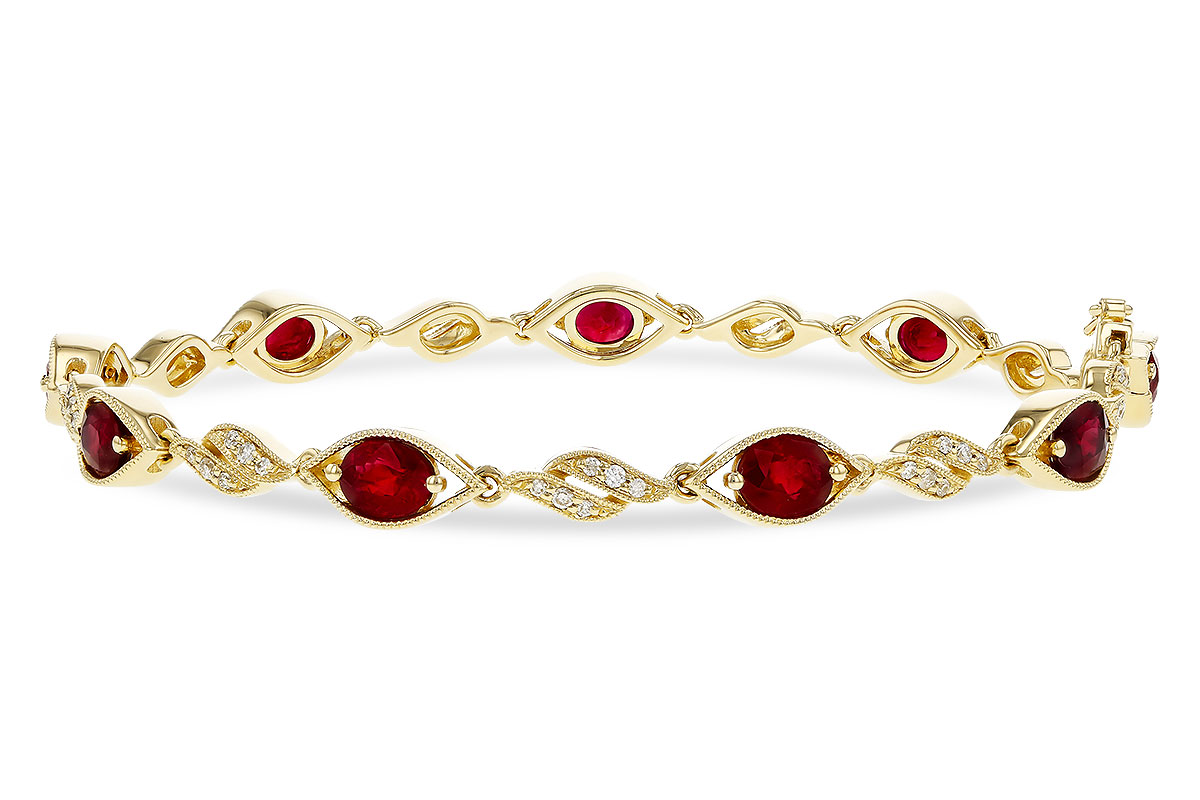 K329-66086: BRACELET 3.68 RUBY 3.92 TGW (7")