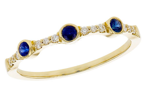 K329-66950: LDS WED RG .16 SAPPHIRE .25 TGW