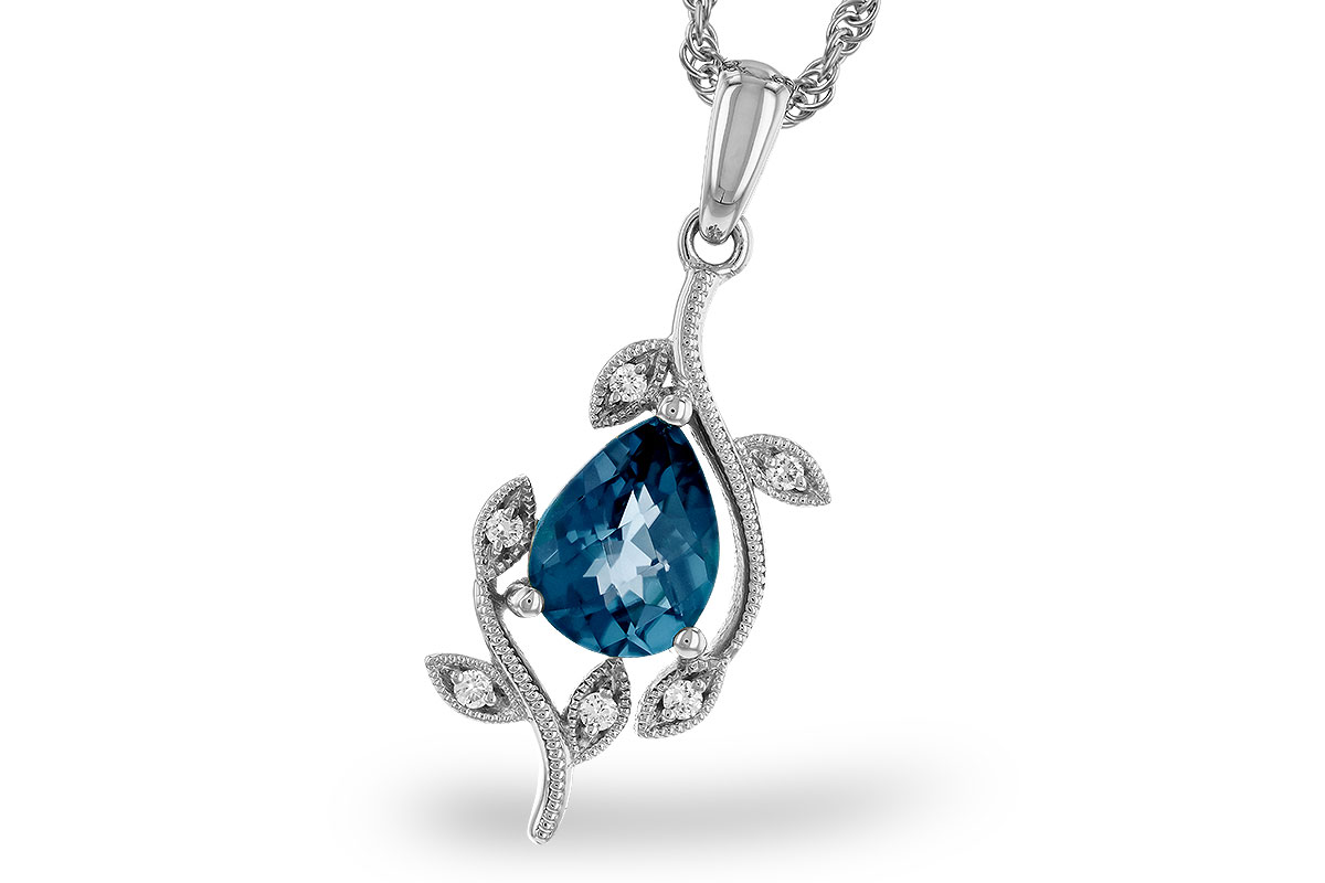 K329-67877: NECK 1.20 LONDON BLUE TOPAZ 1.25 TGW (8x6MM LBT)