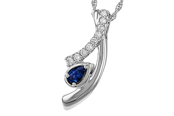 K329-69641: NECKLACE .23 SAPP .40 TGW (5x3 SAPP)
