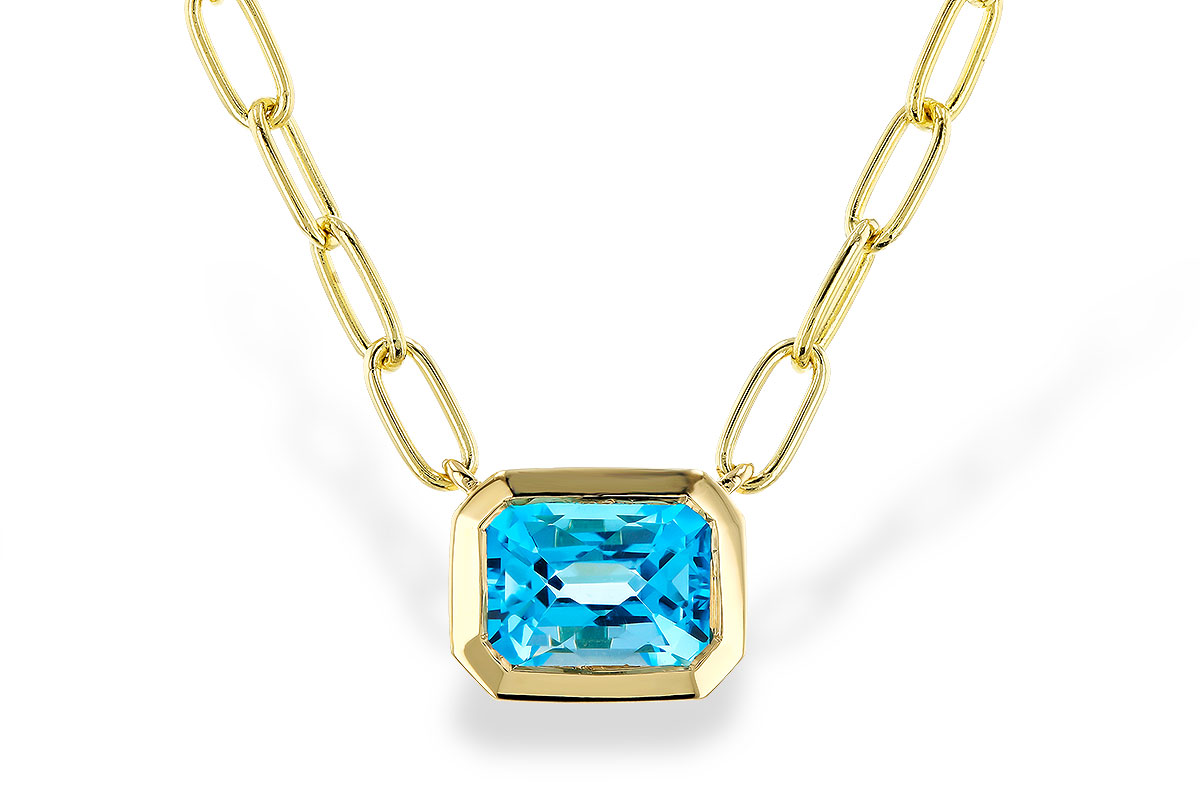 K329-69713: NECKLACE 1.20 SWISS BLUE TOPAZ (18")